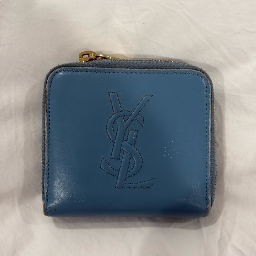 Sky blue YSL wallet
